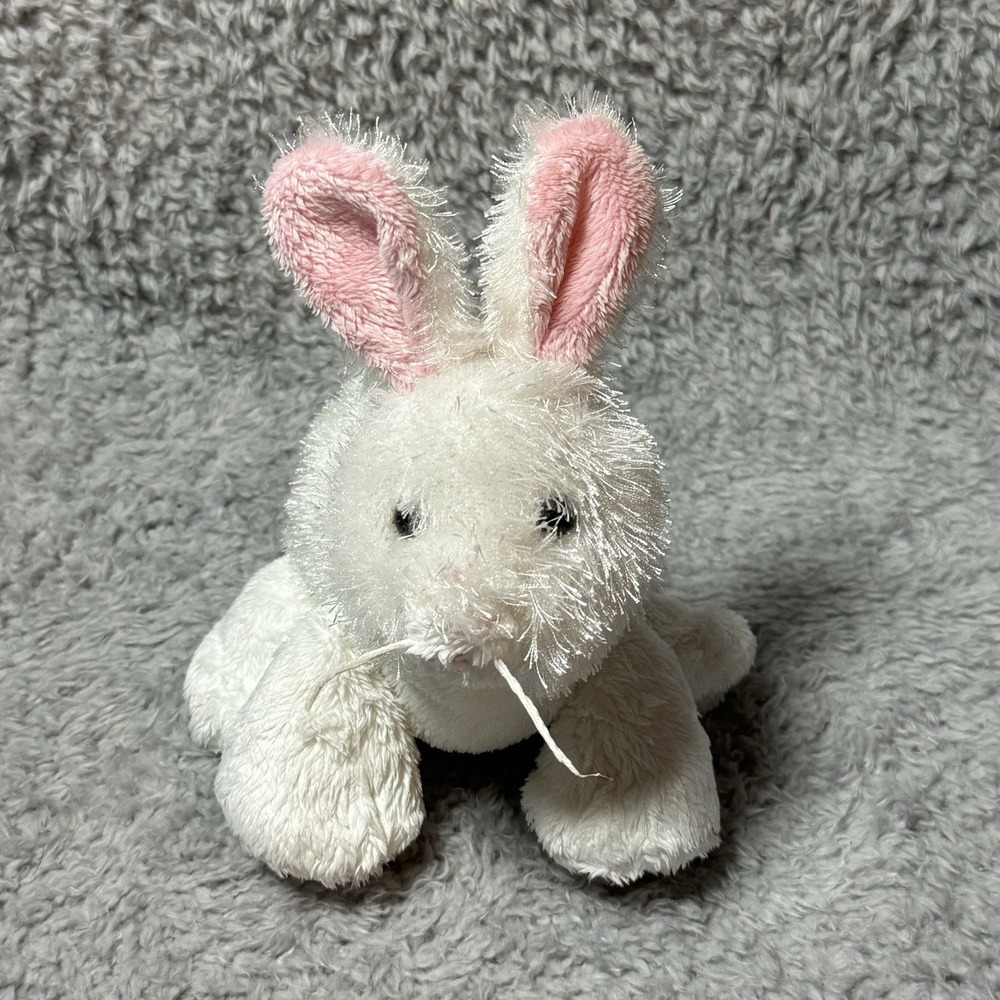 Ganz Webkinz White Bunny Rabbit Plush Stuffed Animal  No Code Soft Easter Toy
